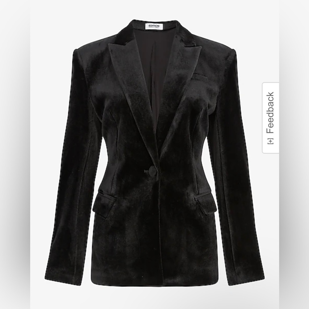 NEW w/tag Velvet Peak Lapel One Button Blazer Express Edition Size Medium
